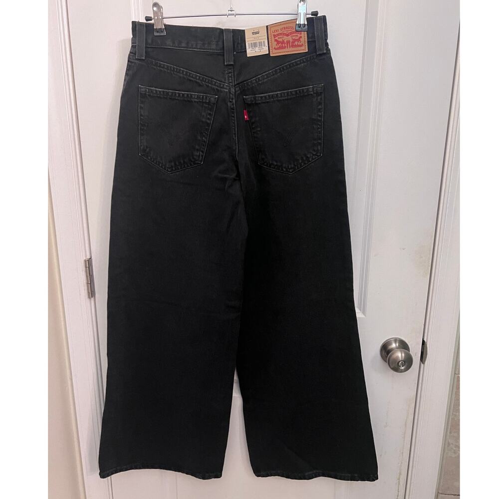 Levi's 94 Baggy Wide Leg Jeans mid-rise 26 Black 90s grunge Streetwear Skater - Picture 4 of 9